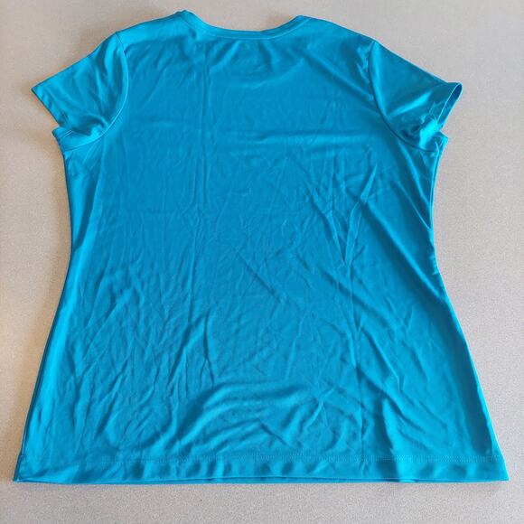 Danskin Now Shirt Womens 2XL Blue Light Weight Short Sleeve Tee - Picture 2 of 6